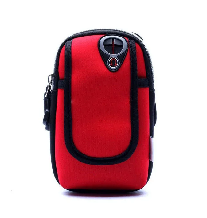 Водонепроницаемый спортивный телефон нарукавник чехол посылка для женщин и мужчин Беговая рука посылка на запястье сумка для спортзала для Iphone 7 6 6s - Цвет: Red M