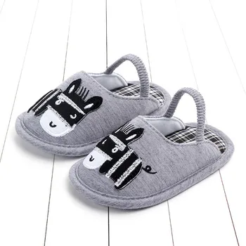 

2019 Baby Girls Boy Infant Rainbow Animals First Walker Toddler Shoes Warm Slippers
