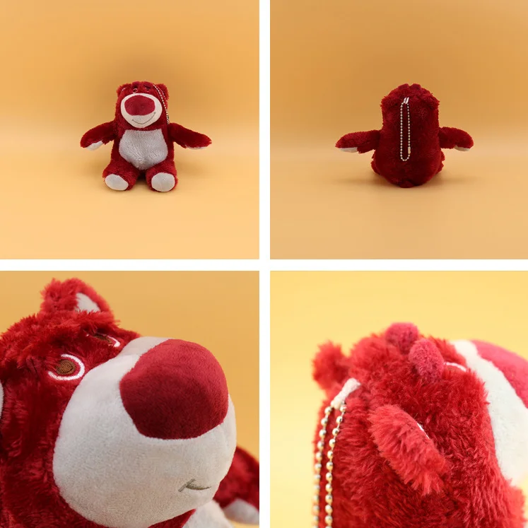 1 шт. 15 см Kawaii Toy Story Lotso клубничный медведь меховой шарик-подвеска мягкая игрушка; медведь супер мягкие игрушки для детей с запахом клубники