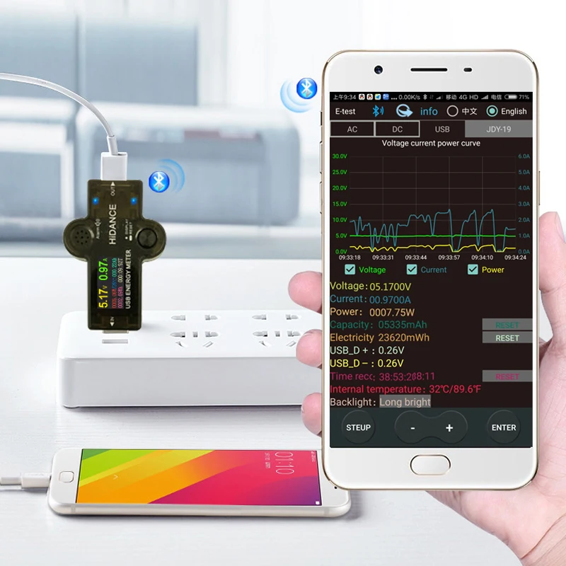 

USB 3.0 Color usb tester Bluetooth for phone app Voltmeter ammeter voltage current meter battery charge measure cable resistance