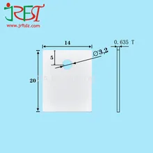 К-220 глинозема Керамика 0.635 мм* 14 мм* 20 мм 96% al2o3 Керамика Pad с отверстием