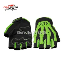 Probiker Скелет moto rcycle перчатки половина пальца luva moto cross racing перчатки для вождения moto guantes luvas para moto rcycle