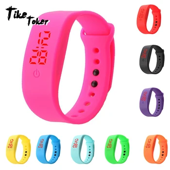 

TIke Toker,Silicone Led Sports Watches Men Women Watchs Children Electronic LED Digital Watch Man Ladies Morning Running Sport