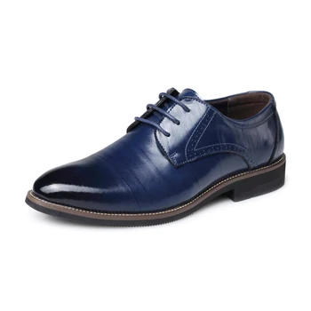 

Men Leather shoes Casual Flat Classic Men Dress Wingtip Carved Italian Formal Oxford Large size 38-48 Business Shoes