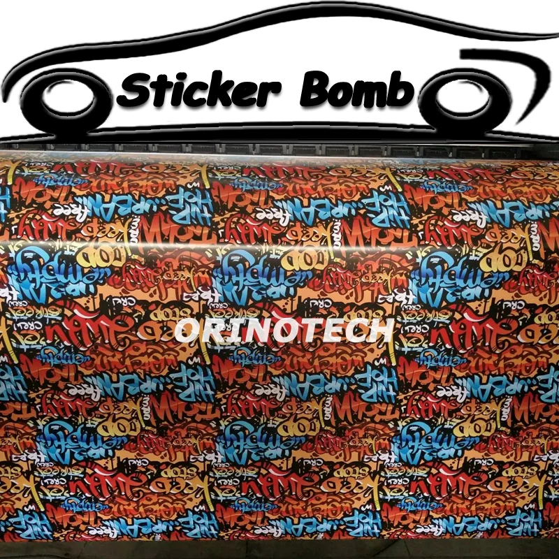 Letter Style Sticker Bomb Vinyl Wrap Graffiti Sticker Bombing Graffiti