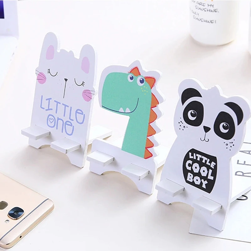 

Wooden cute cartoon panda rabbit donkey cell phone holder practical stand for Iphone X XS Smartphone Xiaomi Redmi Note 5 Plus