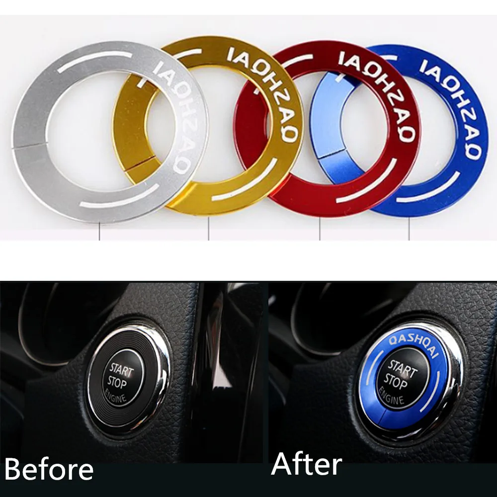 

Car Styling Ignition Switch Decoration Stickers Ignition Key Ring Key Hole Cover For Nissan Qashqai 2016 2017 Accessories 1pc