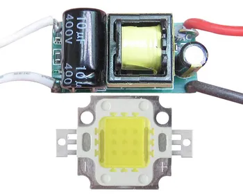 

Hight Power 10W Warm White Cool White SMD LED Panel Light Diodes + AC 85~265V Non-Waterproof LED Driver for floodlight