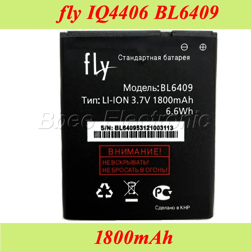 Оригинальный аккумулятор 1800 мАч BL6409 для Fly IQ4406 AKKU батарея Аккумулятор|battery for|battery