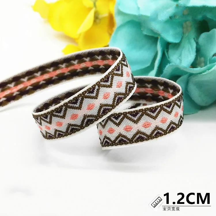 Высокое качество 12 мм ширина печатная Волнистая Полоса grosgrain лента DIY Ручная