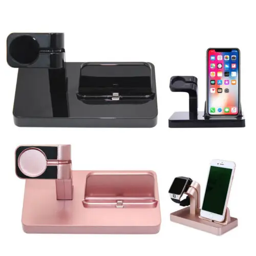 

Charging Dock Station Charger Phone Stand For Apple Watch Series 4 3 2 1 For iPhone