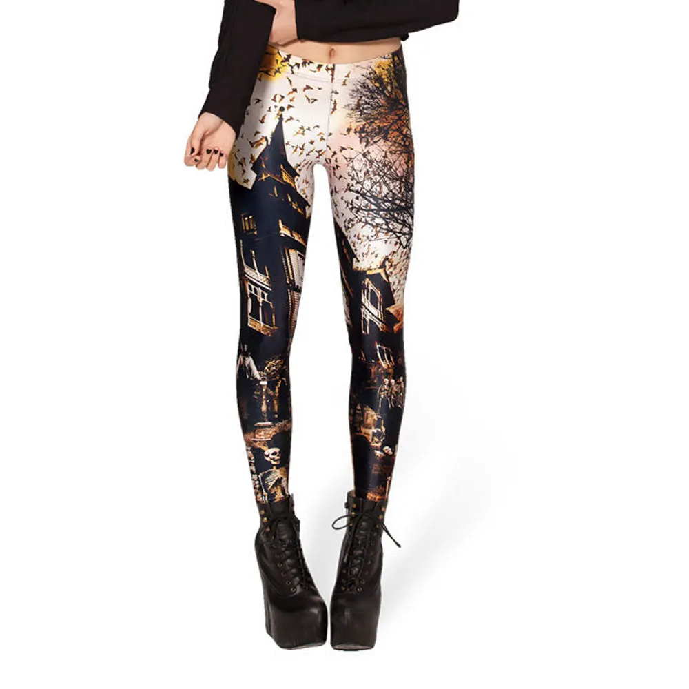 2016 Hot New Arrival Novelty 3D Scary House Printed Fashion Women