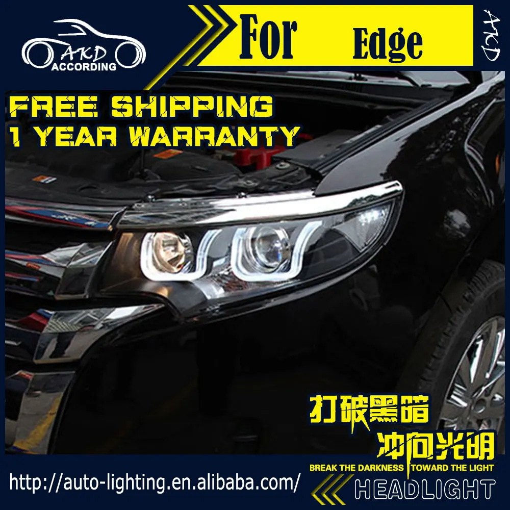 АКД Автомобиль Стайлинг фара для Ford Edge фары 2012- Edge светодиодный фары DRL H7 D2H Hid вариант Ангел глаз биксеноновые фары