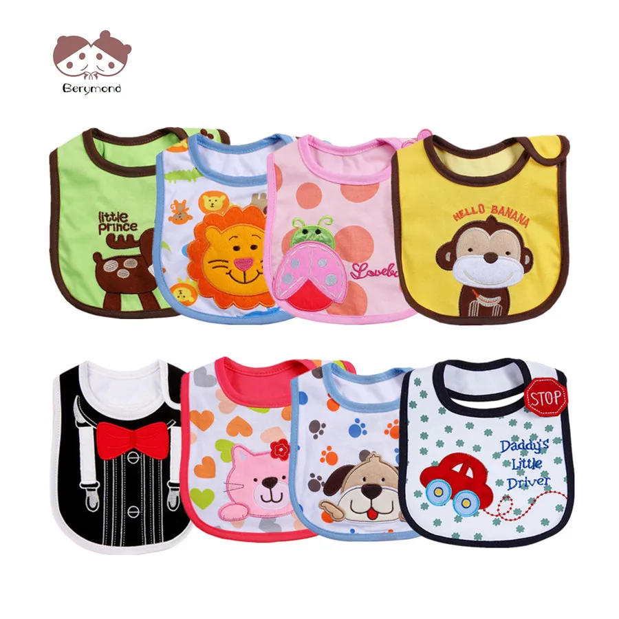 9 Types Newborn Baby Bibs Cloths Cotton Baby Girls Boys Cute Lovely