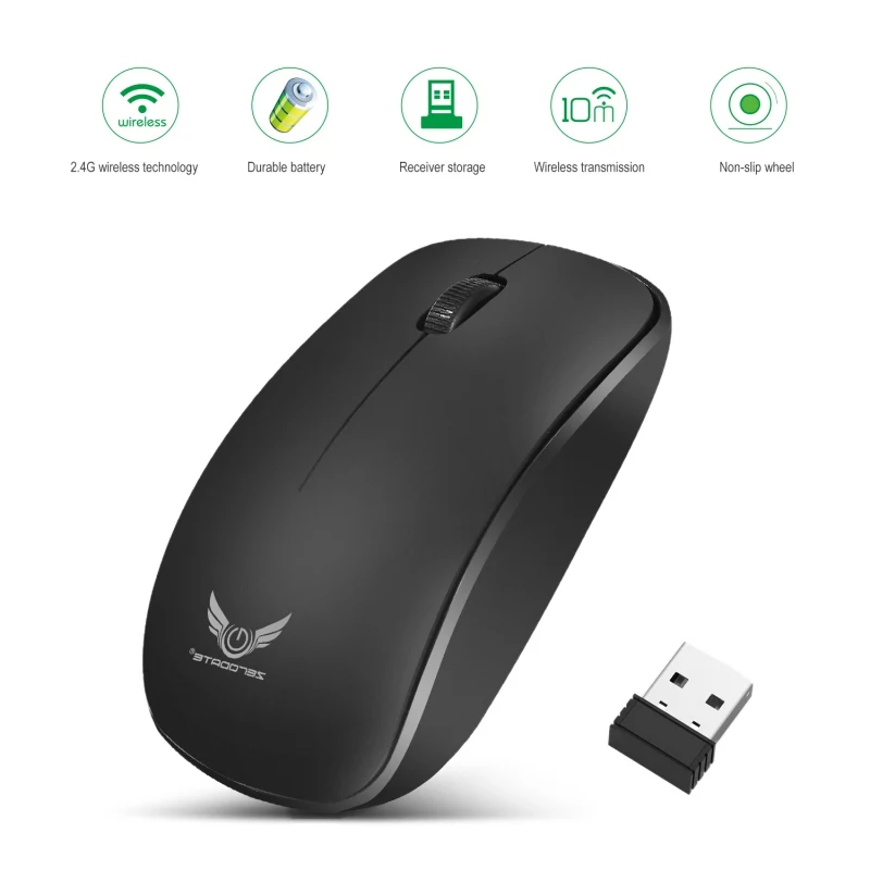 Мини Беспроводная Bluetooth USB мышь 2 4 ГГц оригинальная 3 Кнопки оптическая