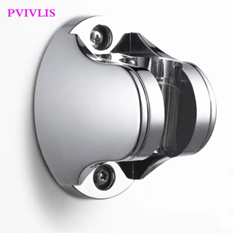 Chrome Plated Bathroom Shower Base Holder, Adjustable Hand Shower Hose