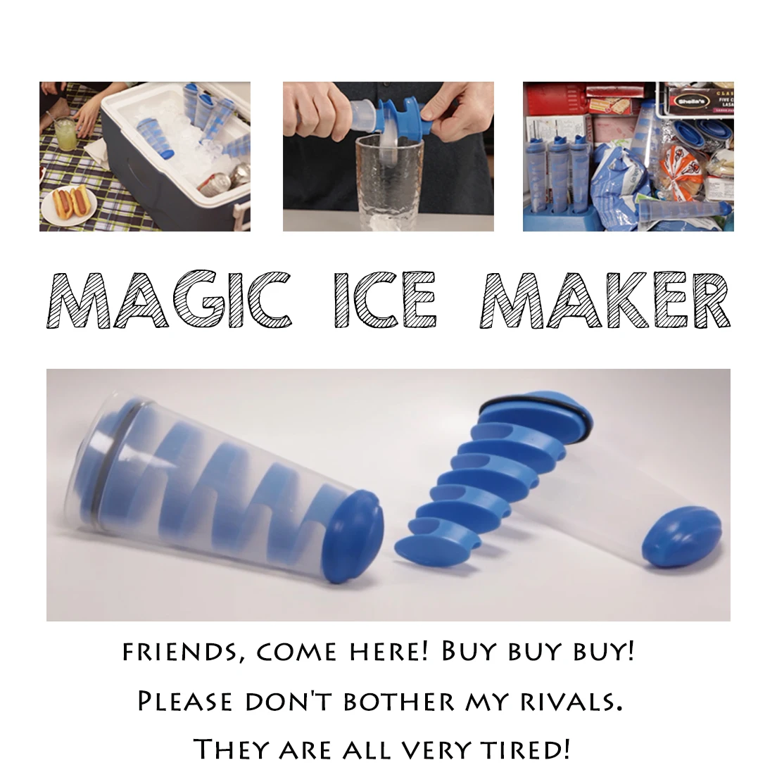 Mighty Freeze Creative Ice Maker Tool Spiral Diy Mold Silicone Ice