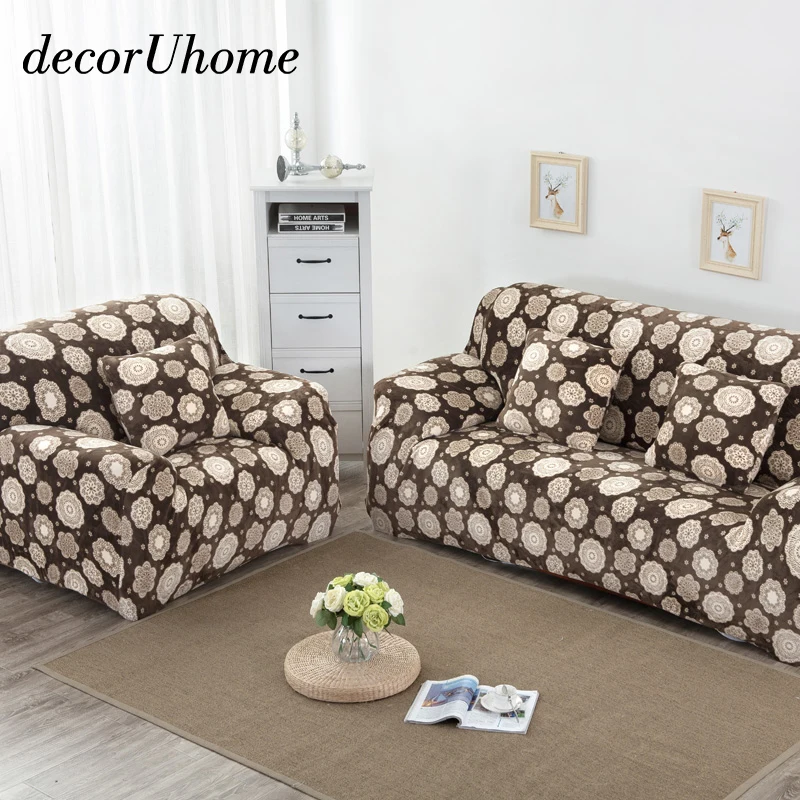 DecorUhome зимние плотные чехлы для диванов плотная накидка универсальная