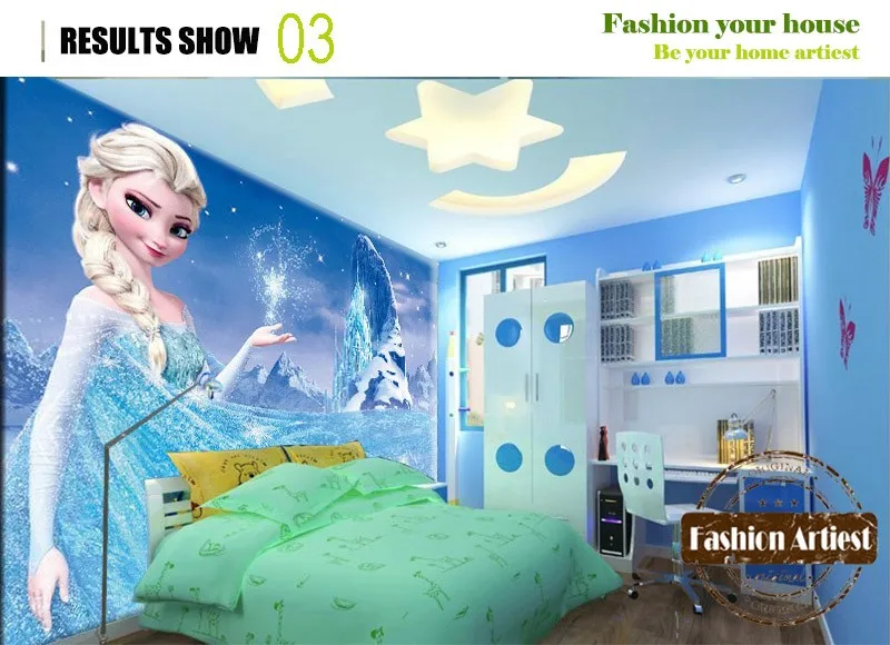 ورق حائط مخصص برسومات كرتونية للأطفال فيلم ملكة الثلج إلسا حيوان أريكة تلفزيون غرفة نوم الأطفال غرفة المعيشة خلفية مقهى wallpaper world world wallpaperwallpaper mural aliexpress