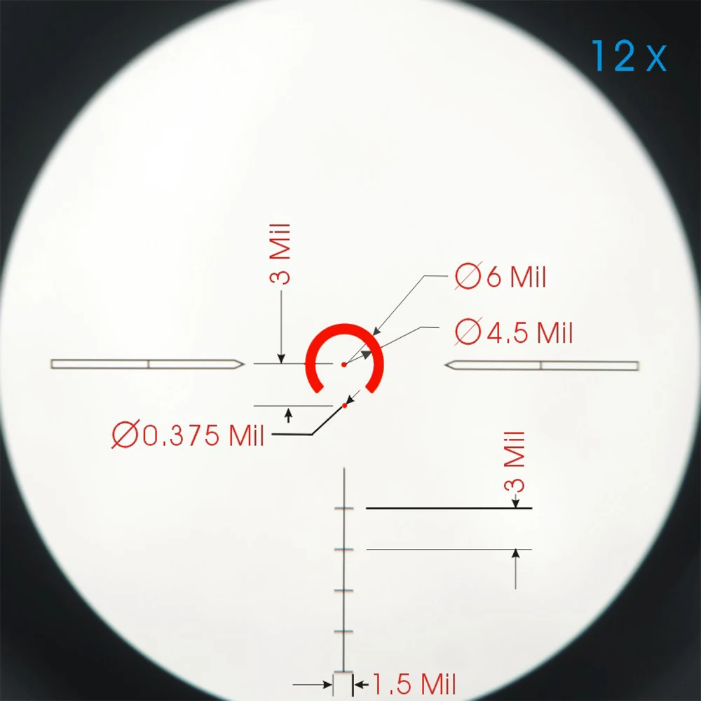 SKWoptics 1-12x26 винтовки прицелы с 34 мм ЧПУ кольца военный тактический прицел ударопрочный оптические прицелы Охота