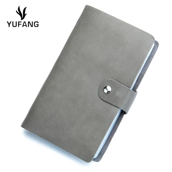

YUFANG Card Holder Women Genuine Leather Business Card Wallet Real Leather 90 Card Purse Man Retro Vintage Card Pocket Unisex