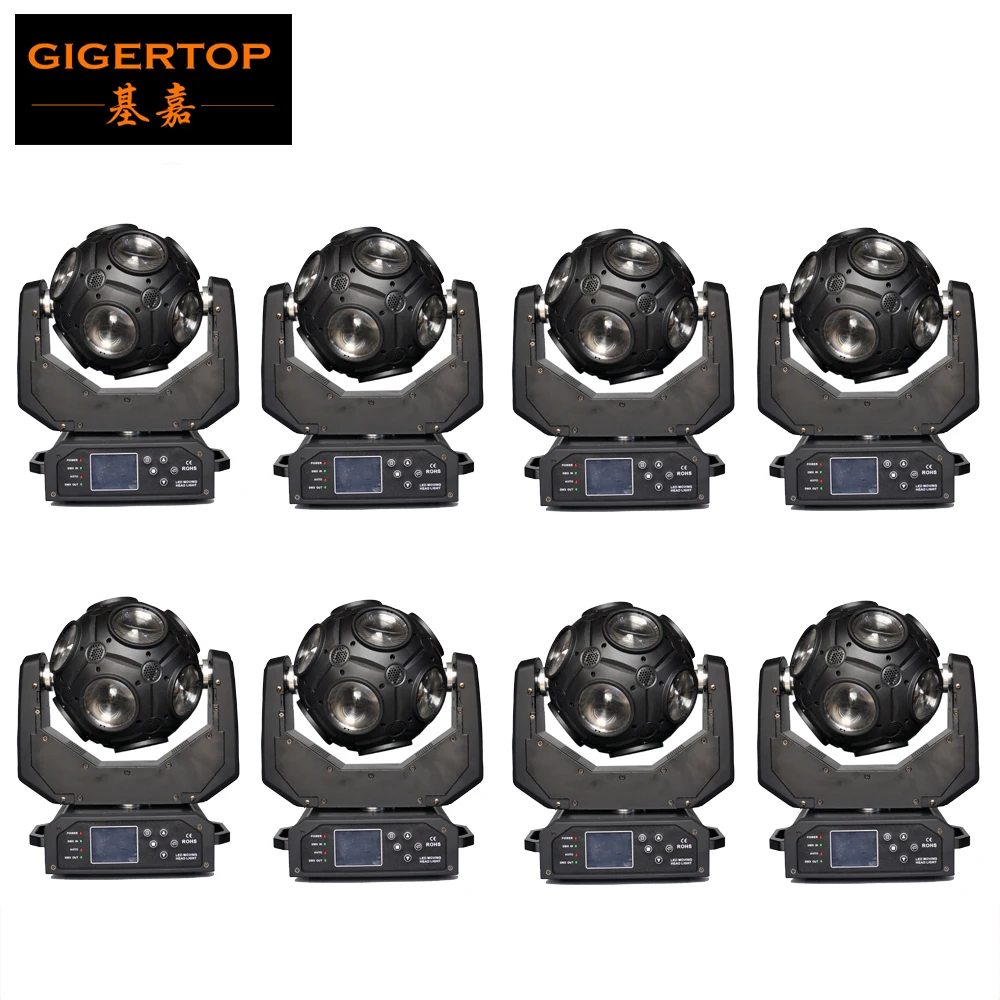 8 шт. 12x20 Вт Led футбол движущаяся головка света 21 канал конечное вращение устройство сканирования пучка света Cree RGBW индивидуальный