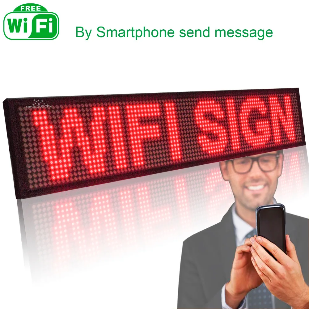 Smart Wireless Led Zeichen Android Ios Programm Nachricht Bord Multi Sprache Display Bildschirm 50cm Rot Nachricht 1536 Leds Led Display Board Display Boardp5 Smd Aliexpress