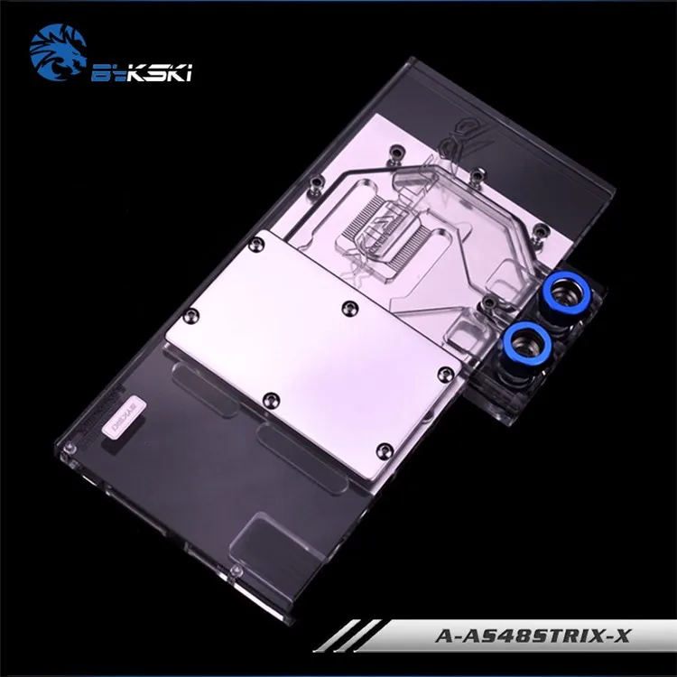 BYKSKI Water Block use for ASUS ROG STRIX RX590 / RX480-O8G-GAMING / RX470Video Card Full Cover Gra