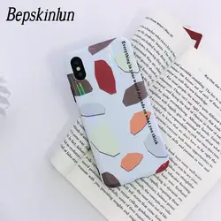 Bepskinlun мультфильм милый кот письмо чехол для iPhone X 6 s 7 8 плюс Матовый Мягкий ТПУ защитный чехол для телефона