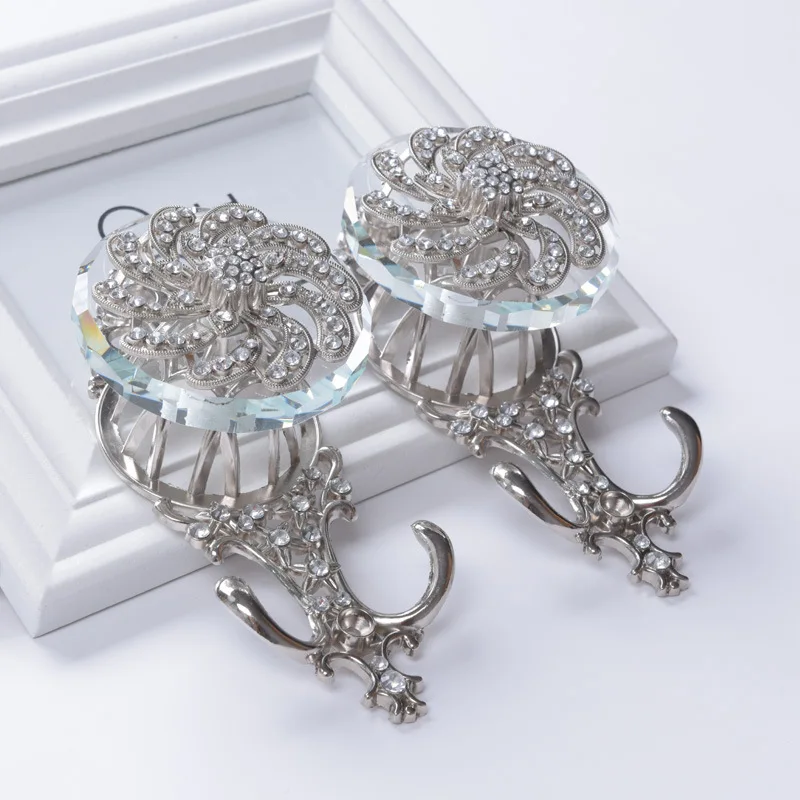

Diamond Flower Curtain Tie Back Tieback Holders Wall Hooks Hanger Home Decoration