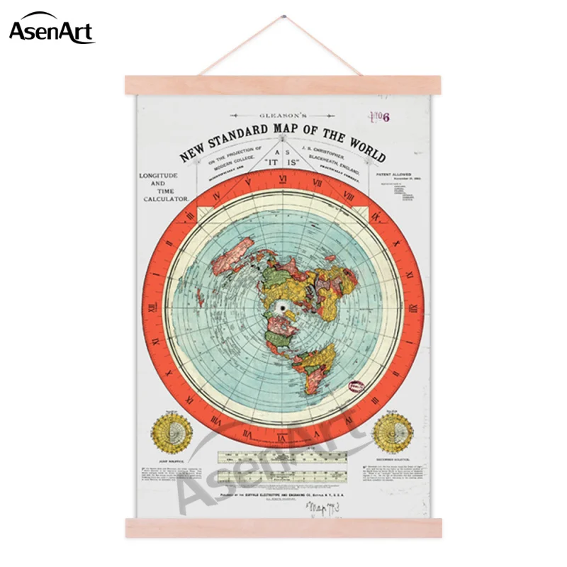 Mapa da terra plana gleason novo mapa
