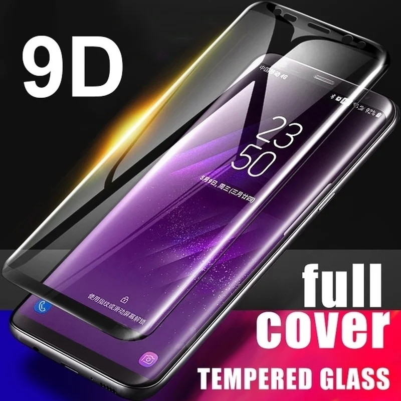 9D полное покрытие закаленное стекло Защита экрана для Samsung Galaxy S8 S9 Plus S6 S7 Edge Note 8 9