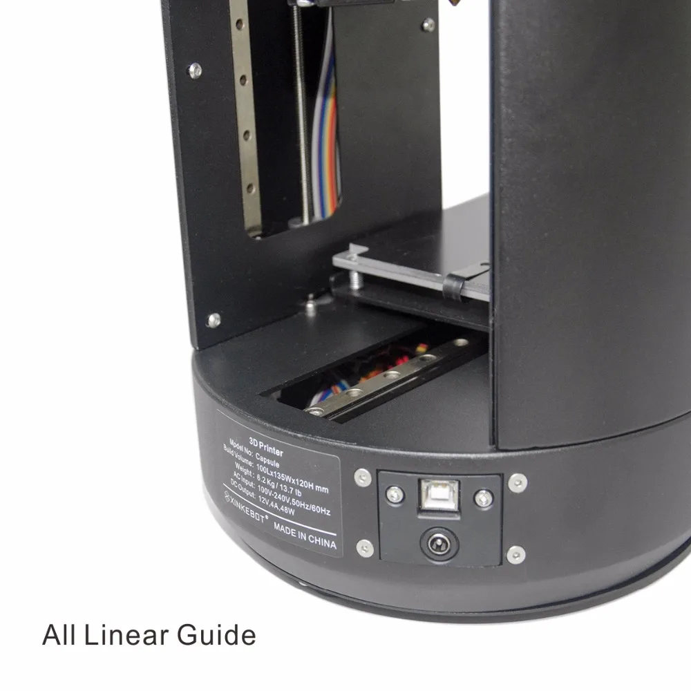 Xinkebot капсула Высокая точность мини домашний 3d принтер три линейных направляющих 3d принтер Боуден экструдер 100x135x120 мм USB совместимый