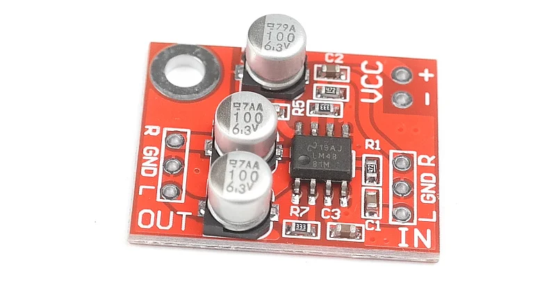 LM4881 Headphone Headset Amplifier Board Mini Audio Preamplifier Amplifiers 2.7-5.5V 25*20mm | Электроника