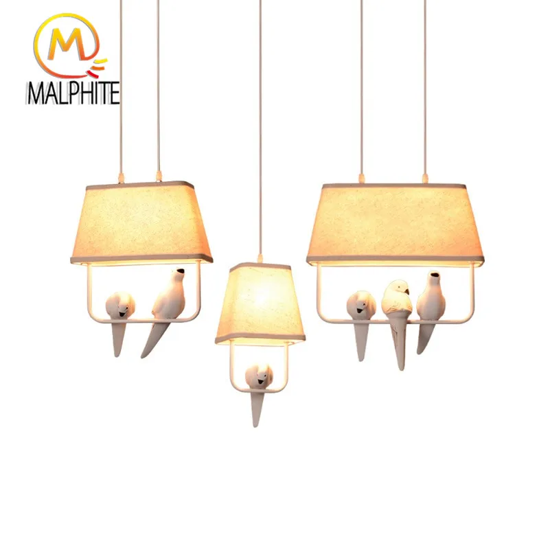 

Modern White Bird Light Hanging Pendant Lights Kitchen Lamp Fixtures Lighting for Bedroom Living Room Home Decor Luminaire