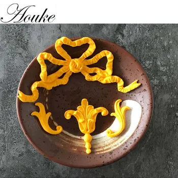 

Aouke 1PCS European relief Bow Shape,3D Silicone Fondant Cake Mold. For Cake Decorating, Jelly, Chocolate, Soap Modeling D053