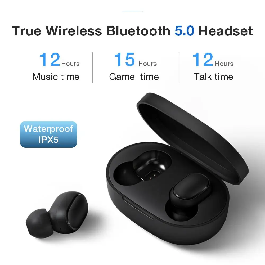 

For AirDots True Wireless Bluetooth Headset Earbuds In - Ear Sports Running Mini For Redmi Bluetooth True Wireless Headset