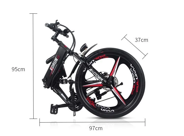 Top Promotional 48v 400w E-bike 21 Speed Gears Electric Bicycle Lcd Screen Cheap Foldable 26 Inch Folding Electric Mountain Bike 8