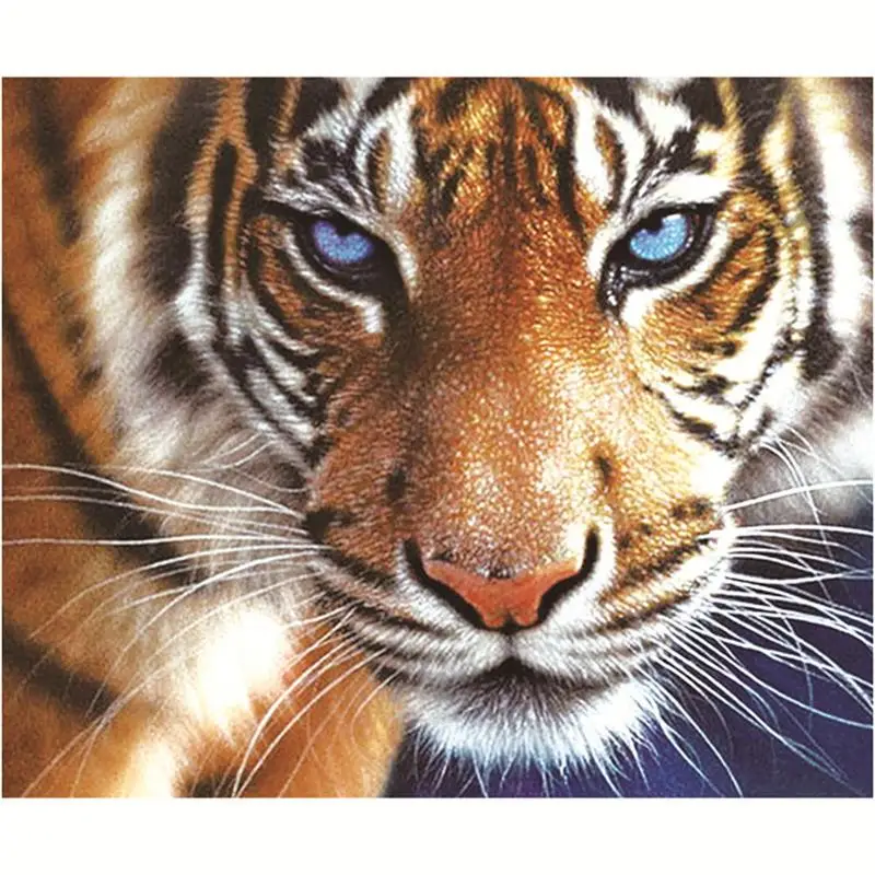 

5D Rhinestone Fierce Tiger Pattern Landscape Picture Full Diamond Needlework Cross Stitch Embroidery DIY Mosaic Decoration Craft