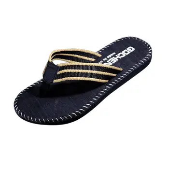 Men Bath Stripe Flip Flops
