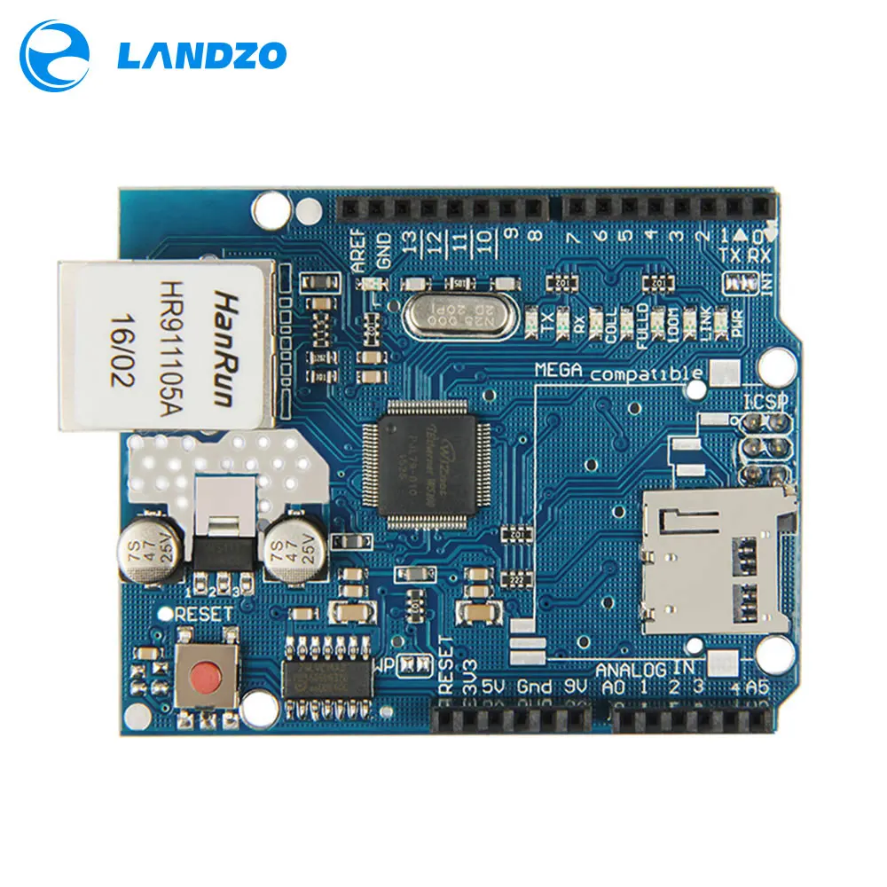 1pcs Arduino Shield Ethernet Shield W5100 R3 UNO Mega 2560 1280 328 UNR R3 W5100 Development