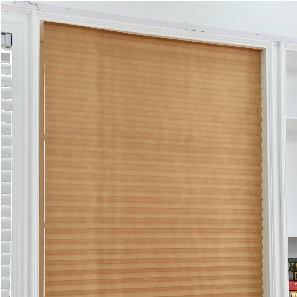 

Safety Windows Self Adhesive Coffee Office Door Kitchen Non Woven Fabric Bathroom Bedroom Balcony Shades Pleated Blind Easy Lift