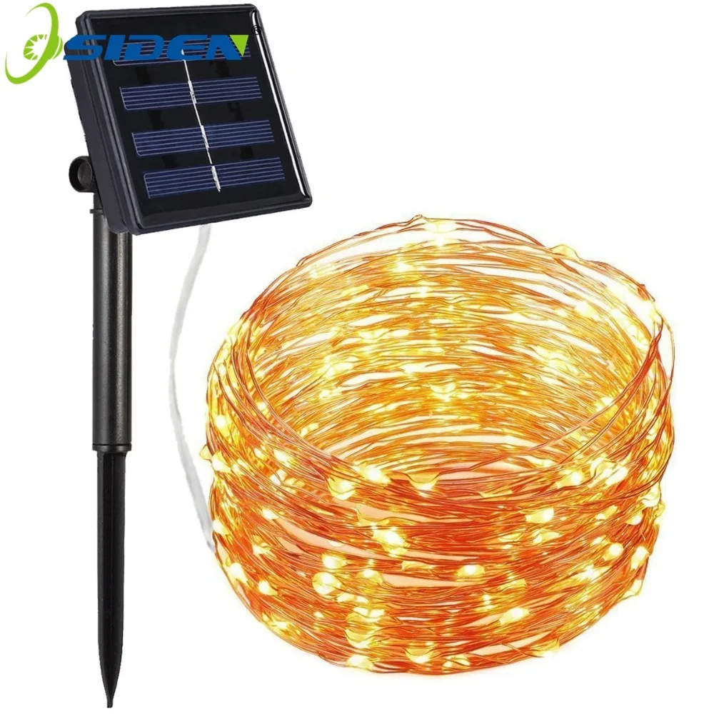 

Solar LED Strings Christmas Light Waterproof 7M 12M 22M Copper Wire Lamp For Outdoor Garden Christmas Decoration Party Lights
