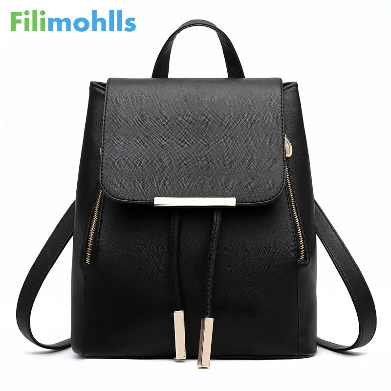 

Women Backpack High Quality PU Leather Mochila Escolar School Bags For Teenagers Girls Top-handle Backpacks Fashion S1384