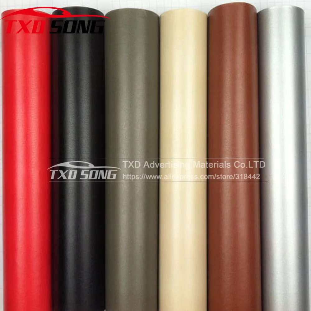 

Leather Pattern PVC Vinyl Film Leather Vinyl Stickers For Auto Car Body Internal Decoration Vinyl Wrap Air Bubble free