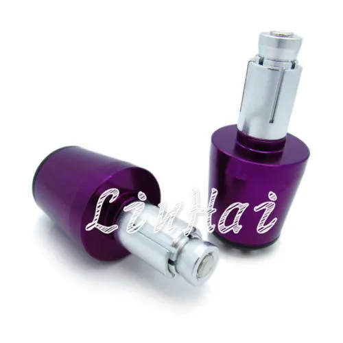 

1 Pair 7/8 MOTORCYCLE HANDLE BAR ENDS Purple Color 22mm Grip Cap Plug Slider