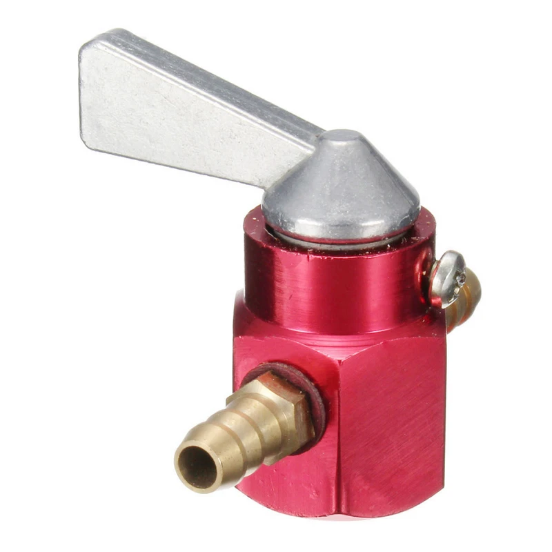 Motorcycle Accessories 1pc 6mm On-Off Petrol Fuel Tap Durable Aluminium Petcock Valve Fuel Switch Motor Cycle Scooter ATV Red