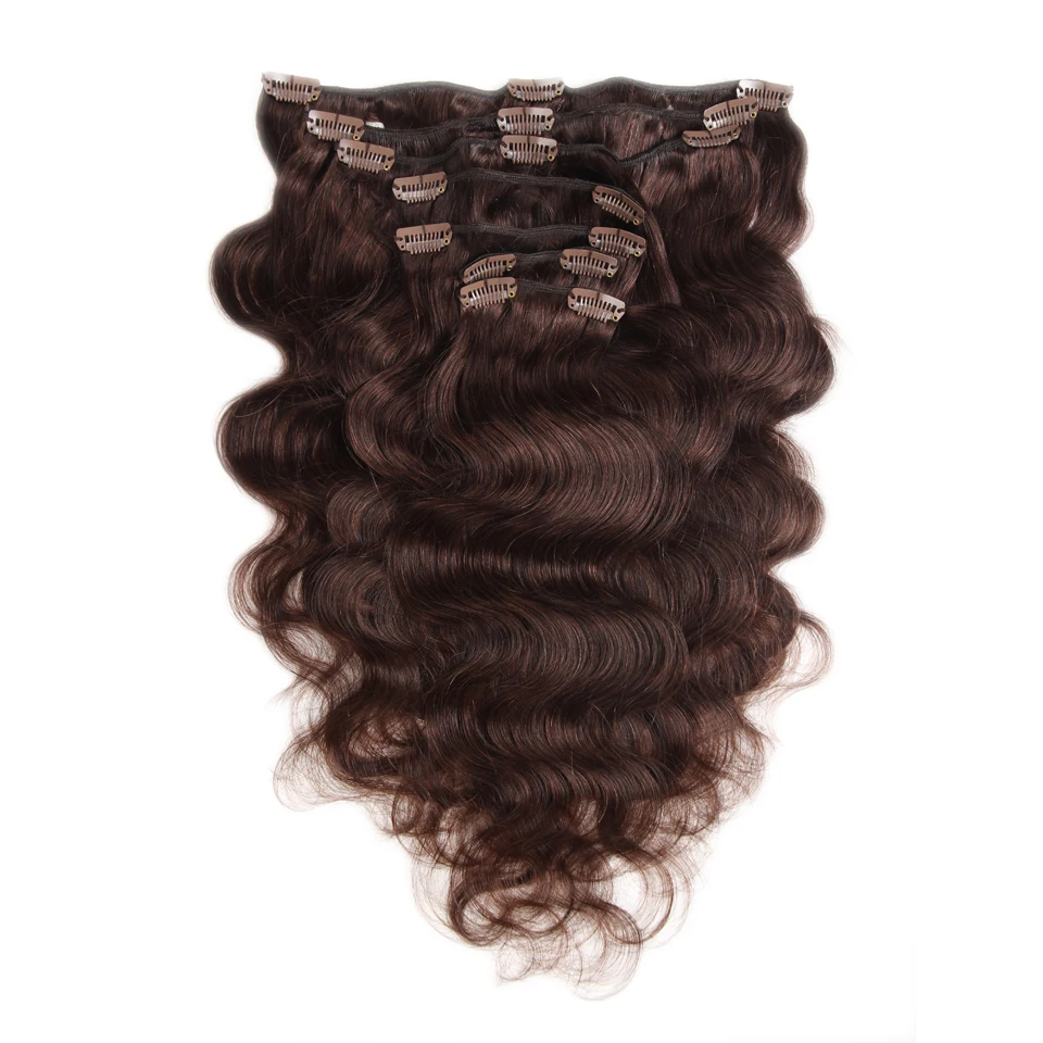 

Clip in Human Hair Extensions In Clip Machine Made Remy Clip In Hair Extensions Full Head Body Wave 7Pcs/Set 120g