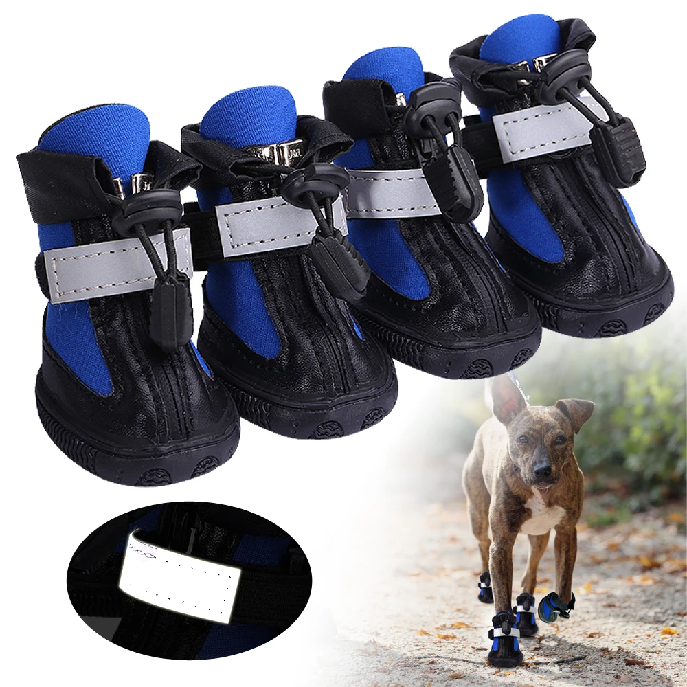 online Sapatos de inverno Para O Cão Pitbull Dog Pet Sapatos Botas À Prova D Água Antiderrapante Protetor de Pata de Cachorro Grande Chuva Botas de Neve Ao Ar Livre Botas perro
