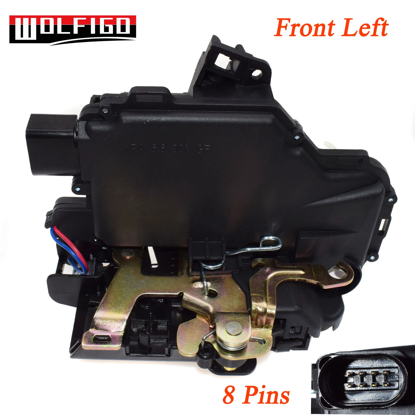 WOLFIGO Дверной замок защелка приводы передний задний левый правый для Passat B5 Гольф MK4 3B1837015A, 3B1837016A, 3B4839015A, 3B4839016A - Цвет: Front Left